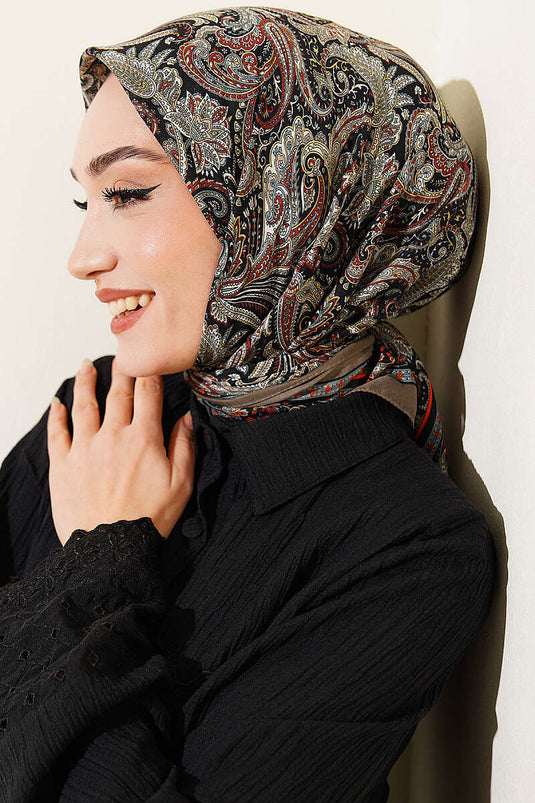 Paisley Desen Elegance Eşarp Vizon
