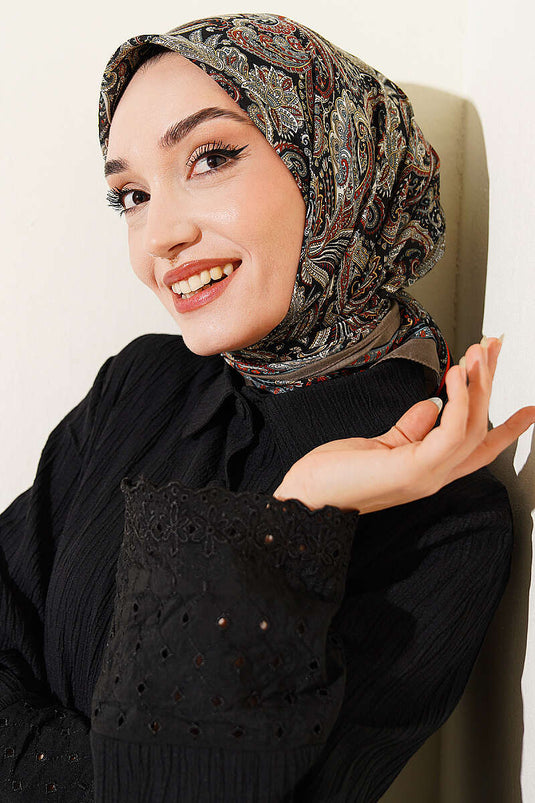 Paisley Desen Elegance Eşarp Vizon