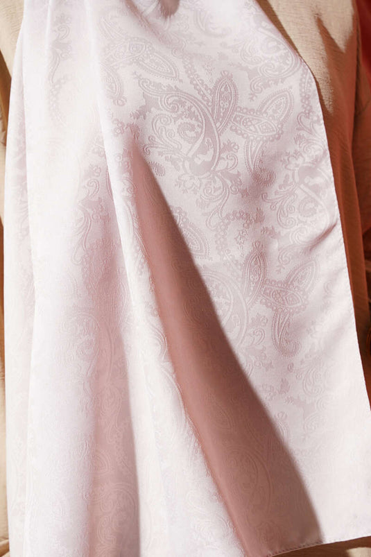 Paisley Pattern Jacquard Shawl Powder