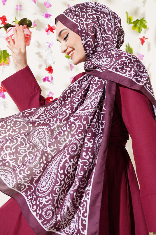 Paisley Desenli Soft Şal Acı Kahve