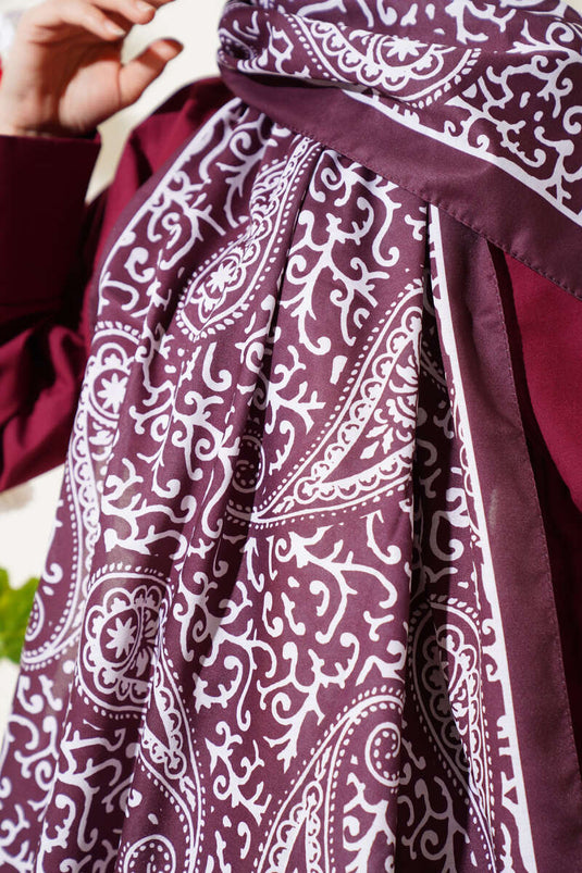 Paisley Desenli Soft Şal Acı Kahve