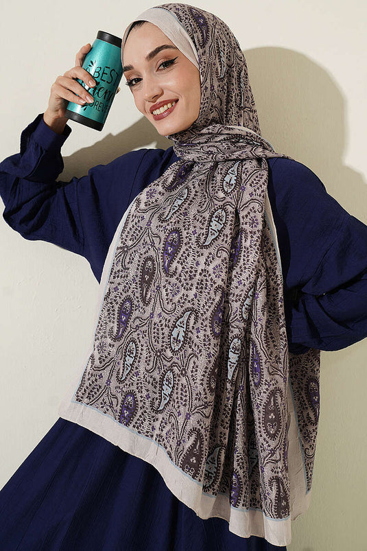 Paisley Kraş Modal Şal Taş