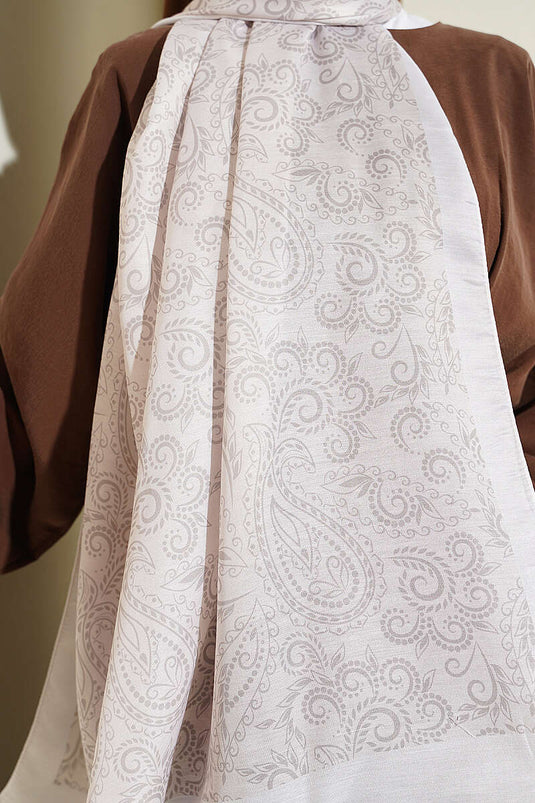 Paisley Motifli Soft Şal Taş