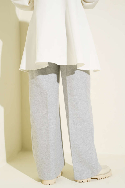 Palazzo Kaşe Pantolon Gri