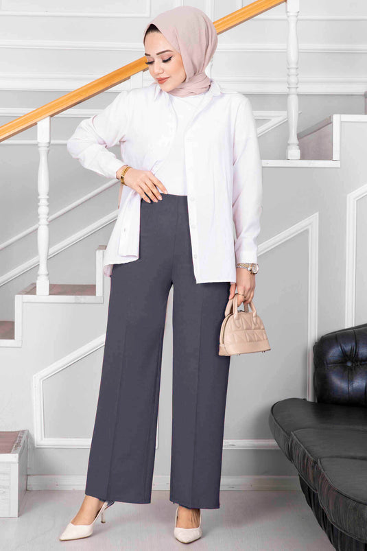 Palazzo Hijab Hose Grau