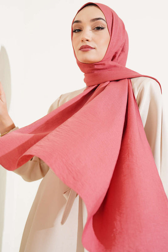 Silk Series Coral Pamuk Cazz Shawl
