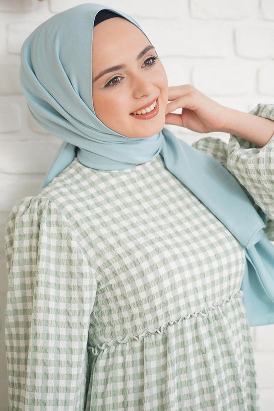 Pamuk Cazz Şal İpek Serisi Mint Yeşili