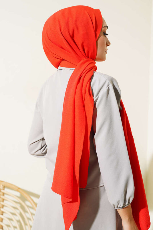 Châle en coton Cazz, série Soie, motif fleur de grenade