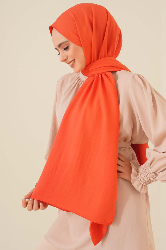 وشاح قطني من سلسلة الحرير البرتقالي