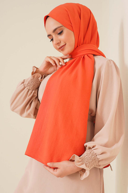 وشاح قطني من سلسلة الحرير البرتقالي