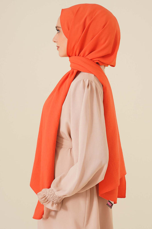 وشاح قطني من سلسلة الحرير البرتقالي