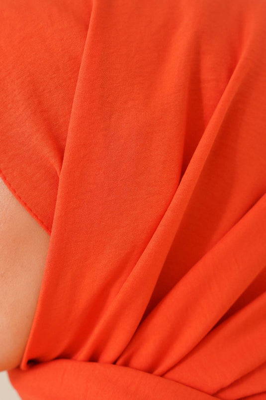 وشاح قطني من سلسلة الحرير البرتقالي