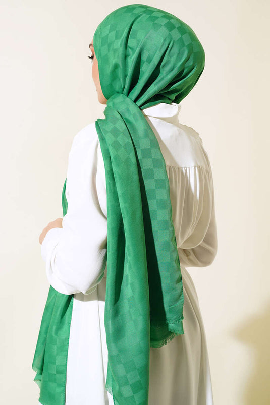 Katoenen dambordpatroon sjaal Benetton