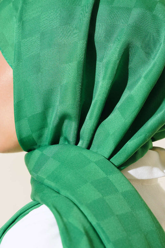 Katoenen dambordpatroon sjaal Benetton