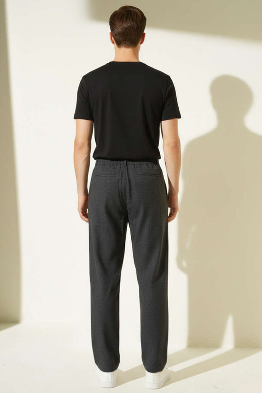 Pamuklu Baggy Erkek Kumaş Pantolon Antrasit