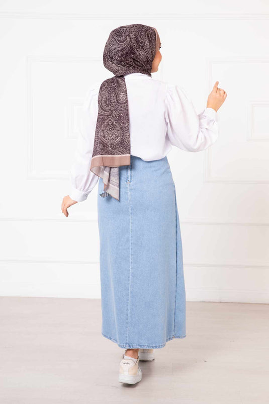 Jupe en jean bleu clair