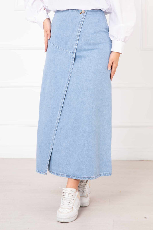 Jupe en jean bleu clair