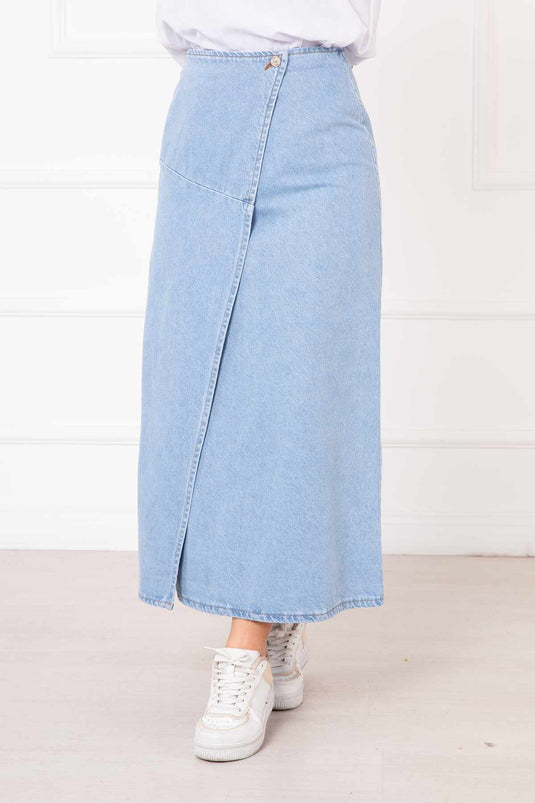 Jupe en jean bleu clair