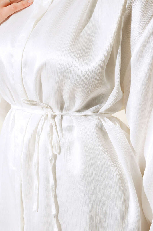 Tailleur Chemise Brillant Ecru