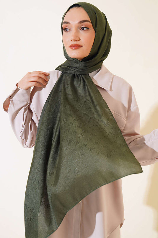 لامعة نمط الجاكار القطن شال الزمرد