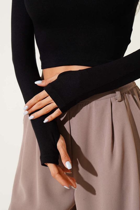 Haut court basique noir (à enfiler)