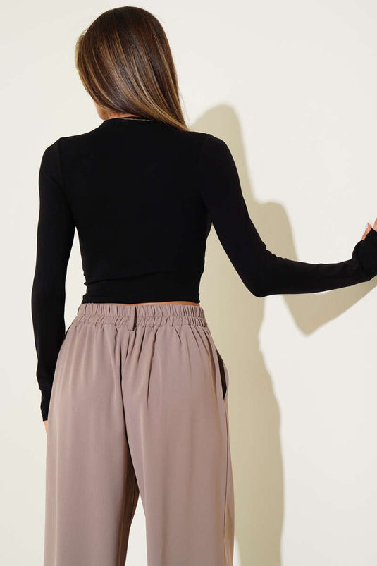 Haut court basique noir (à enfiler)