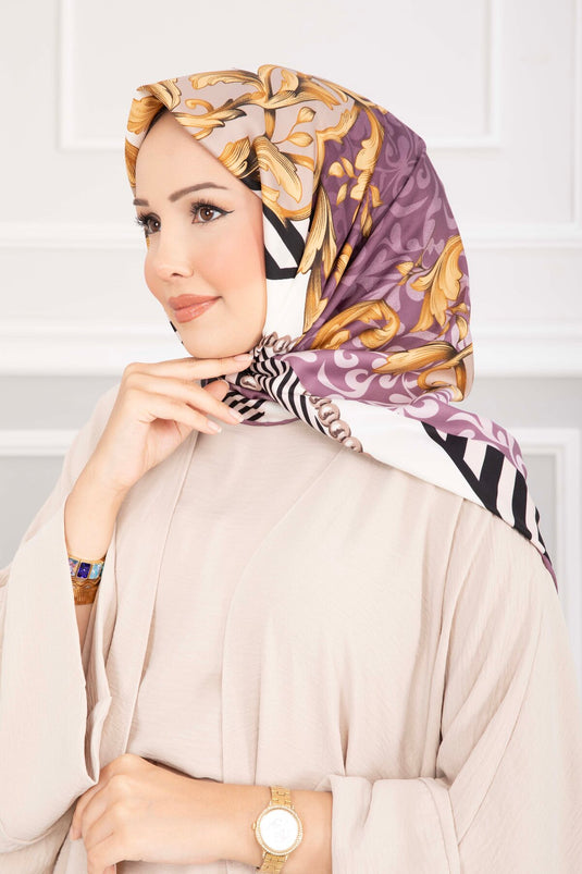 Patchwork Sjaal Serie Lila