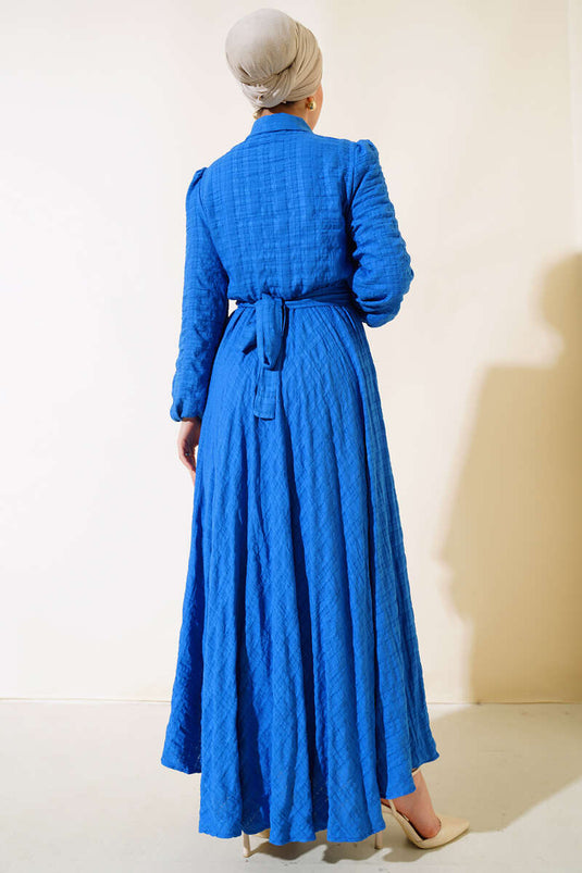 بلاكيت منقوشة فستان ساكس