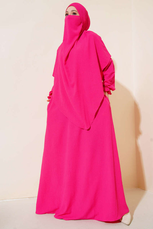 Veiled Abaya Fuchsia