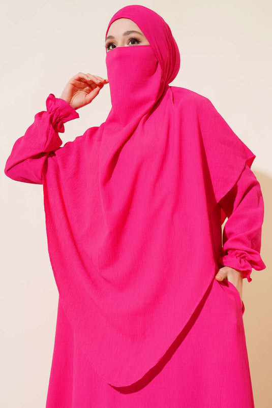 Veiled Abaya Fuchsia