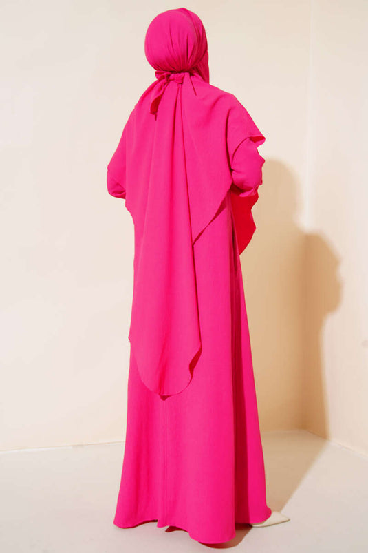 Veiled Abaya Fuchsia