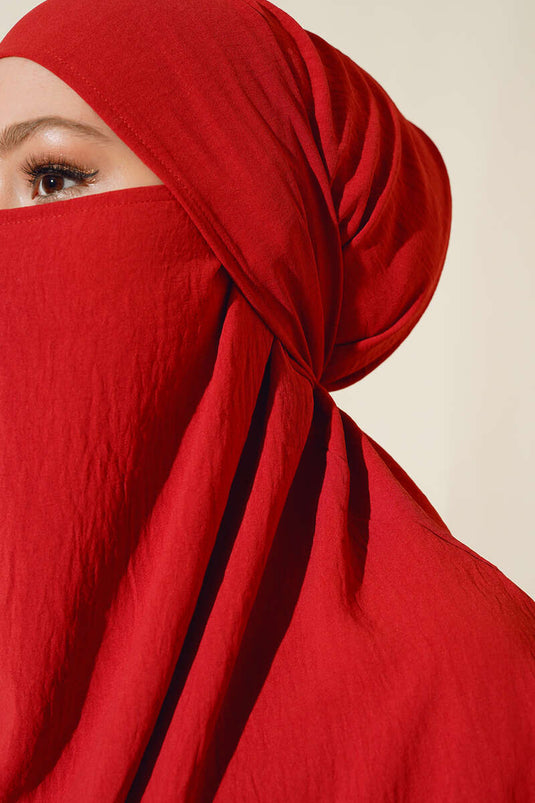 Wide Cloak with a Hood Pomegranate Flower