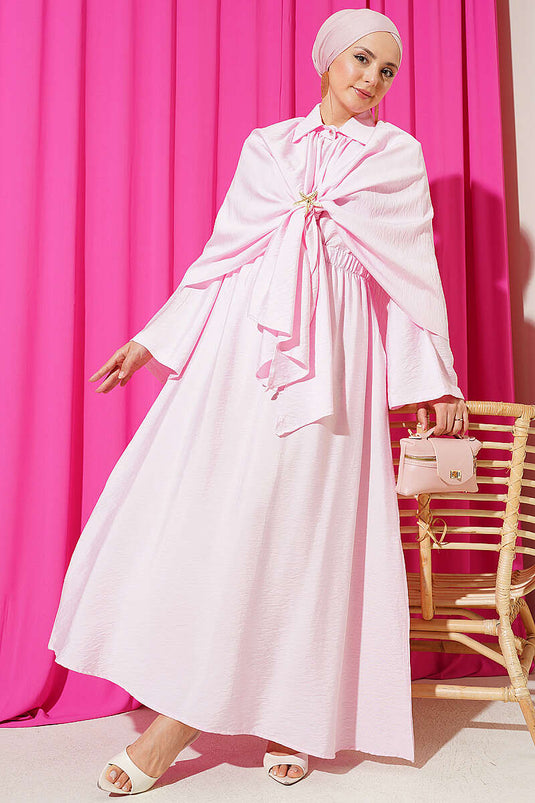 Ensemble triple avec jupe à volant rose