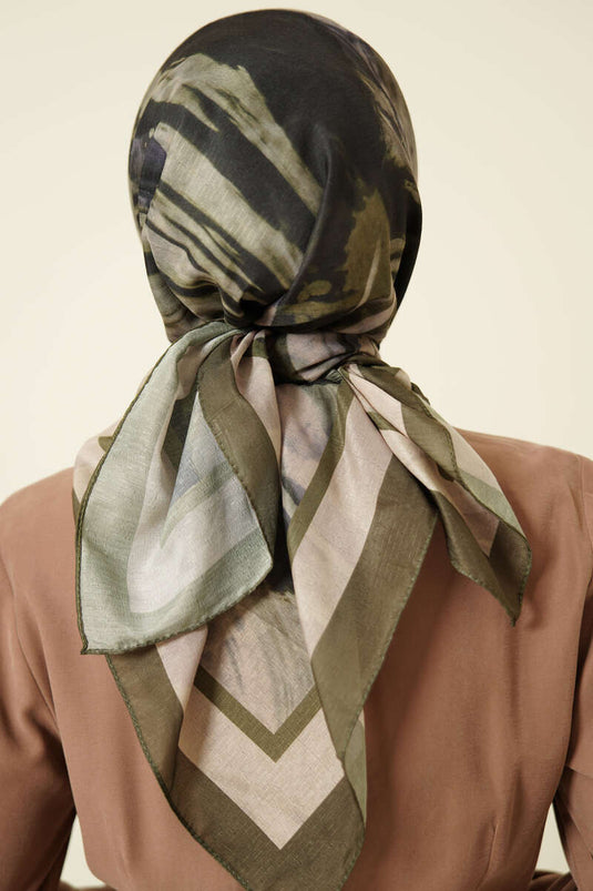 Foulard Lina à motif Penç kaki