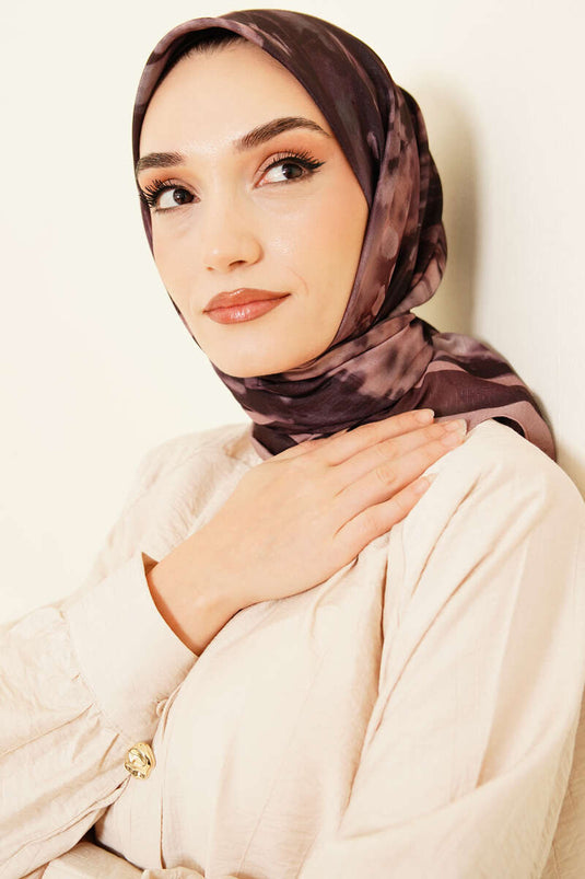 Foulard Lina à motif Penç Latte