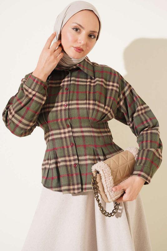Gestreiftes Hemd In Khaki