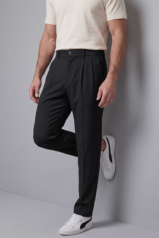 Pantalon ample pour homme Pensli en tissu noir