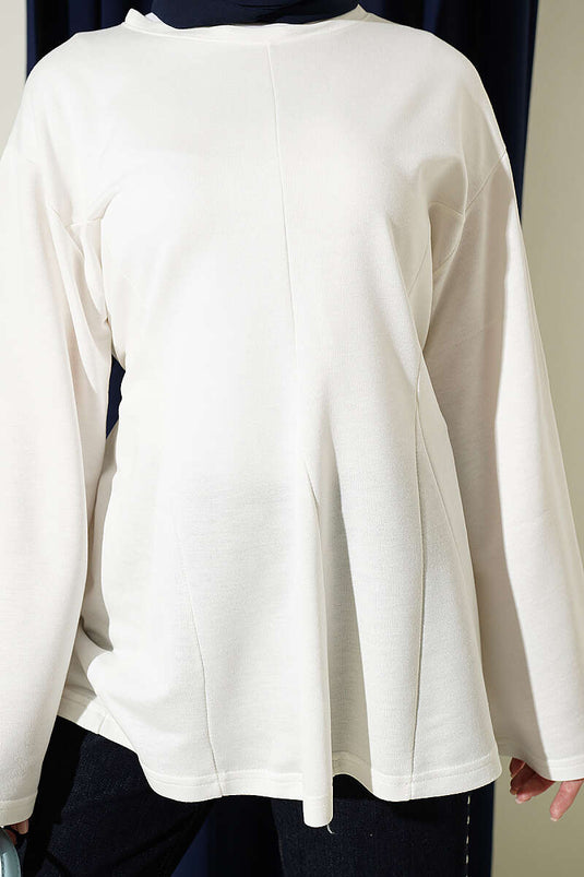 Beige Fringed Tie-Detail Tunic