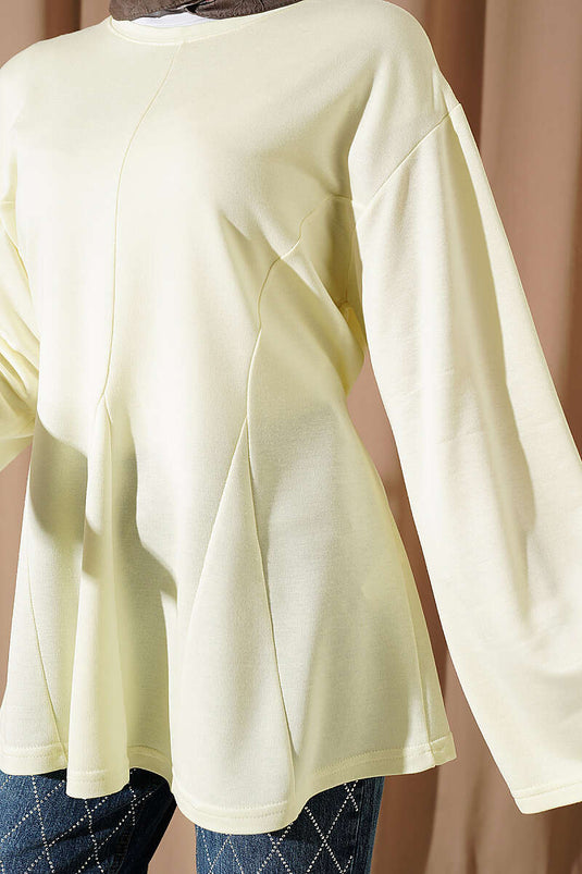 Túnica Amarilla Con Flecos Y Detalle De Lazo