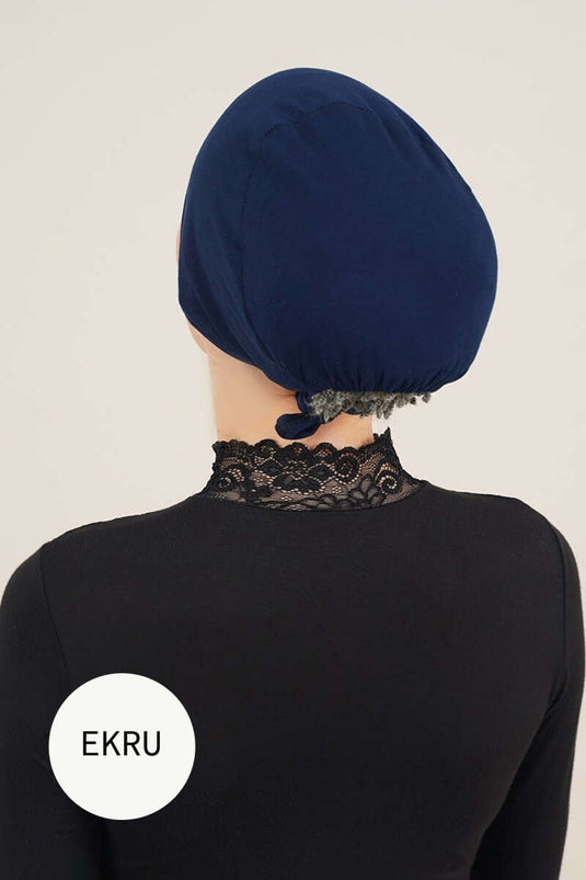 Bonnet sans coutures en coton peigné écru