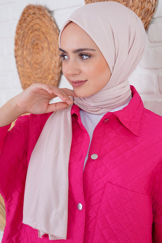 Penye Şal Açık Pudra - 35