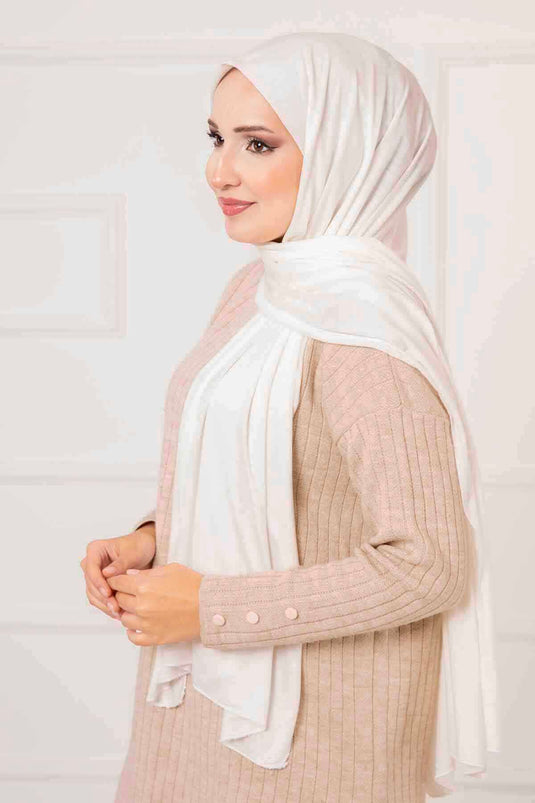 شال قطن ممشط كريم