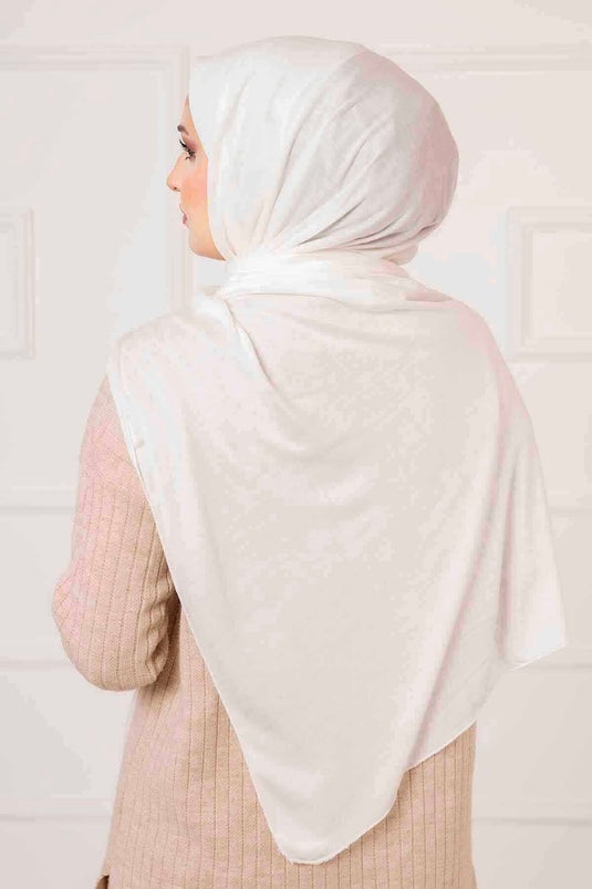 شال قطن ممشط كريم