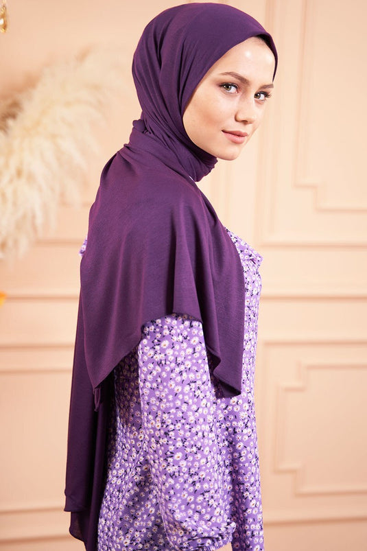 Châle Coton Peigné Violet