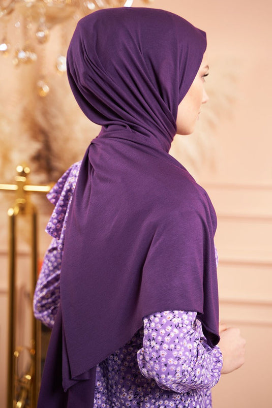 Châle Coton Peigné Violet