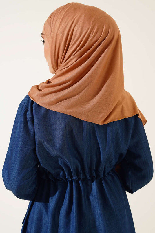 Châle en coton peigné beige