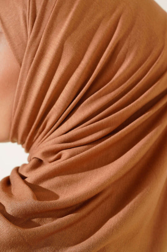 Châle en coton peigné beige