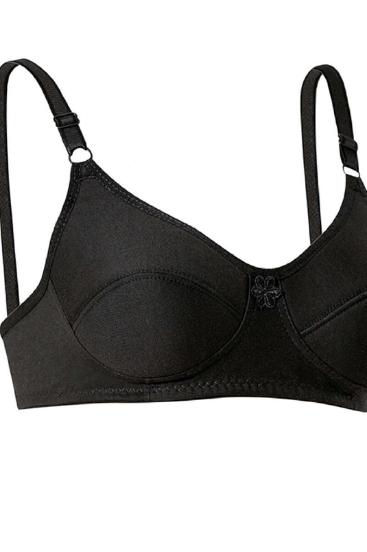 Soutien-gorge en coton peigné et éponge noir