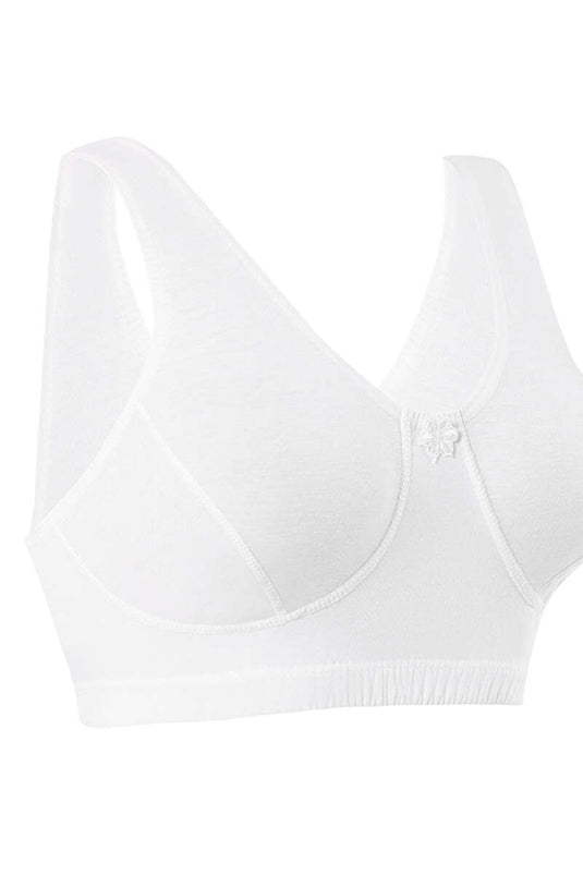 Débardeur court en coton peigné blanc