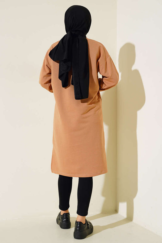 Perfection Printed Tunic Camel